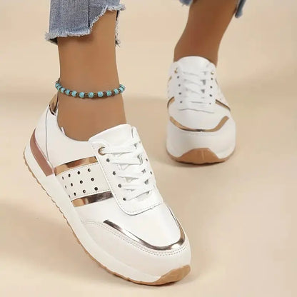 Large Casual Sports Shoes with Thick Sole and Lace Up