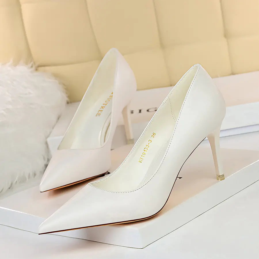 9511-17 Korean Style Slim High Heel Women's Shoes