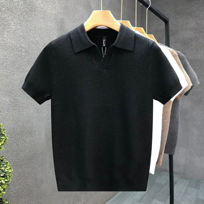 Thin Knitted Polo Shirt