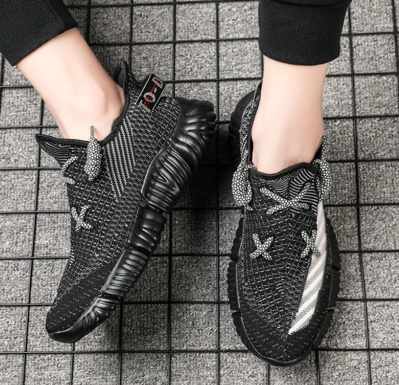 Reflective Yeezy Sneakers - Breathable Running Shoes