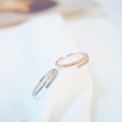 Minimalist Adjustable Zircon Ring for Women (J201)