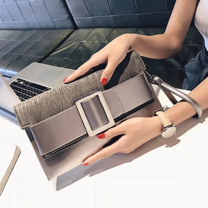 Luxury Leather Evening Clutch Bag for Women