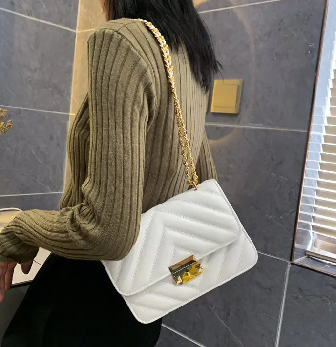 Chanel Style Chain Crossbody Bag for Women