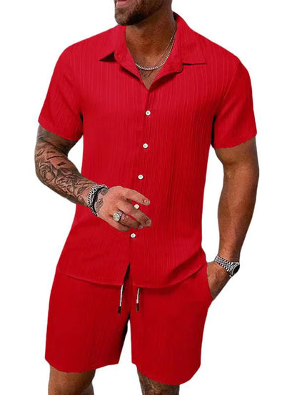 Men's Summer Casual Shirt & Shorts Set