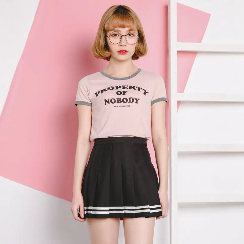 Pleated Skirt, Midi Skirt, Navy Sailor Mini Skirt