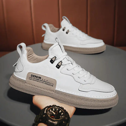 Men's Casual Spring Sneakers 2024 - Stylish White Shoes