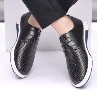 Men's Genuine Leather Casual Sneakers