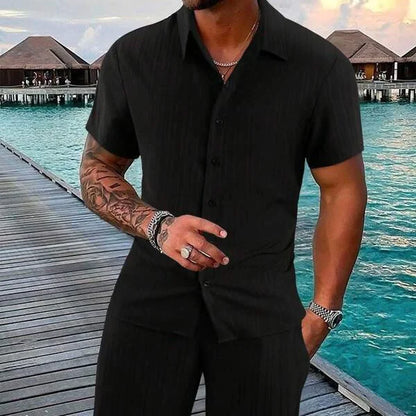 Men's Summer Casual Shirt & Shorts Set