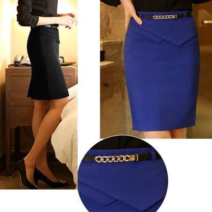 Midi Skirt for Commuting - Step Skirt Style