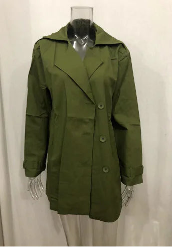 Men's Mid-Length Slim Fit Windbreaker Casual Jacket