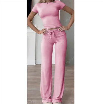 Women's Summer T-Shirt & Pants Set