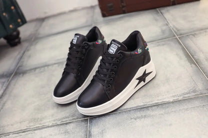 Embroidered Casual Women's Sneakers - Korean Style