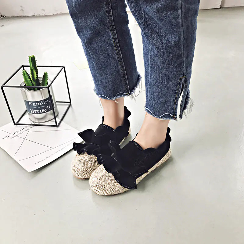 Suede Flat Shoes for Women (Slip-On Style)