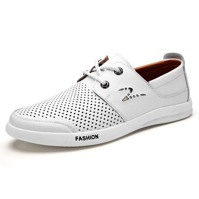 Men's Genuine Leather Casual Sneakers