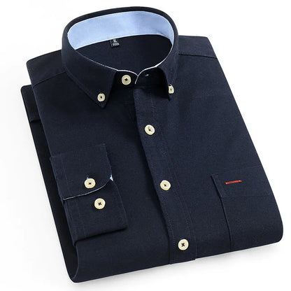 Men's Casual Solid Color Long Sleeve Shirt