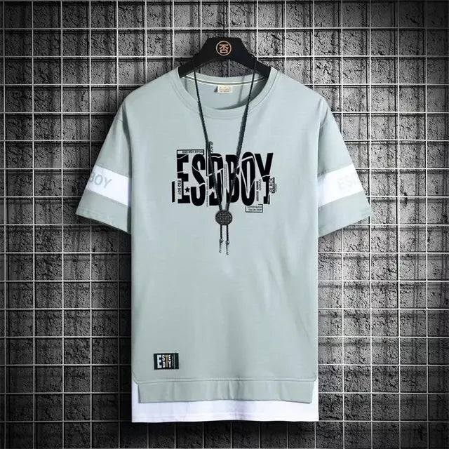 Men's Summer Short Sleeve Graphic T-Shirts (Japan Fashion)