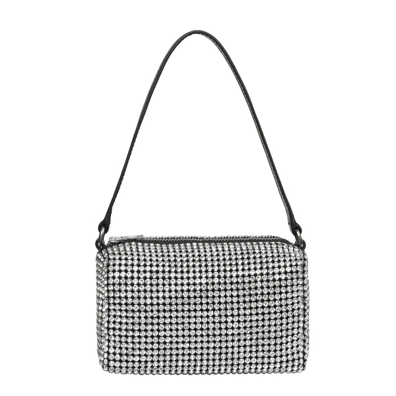Diamond-Studded Single Shoulder Tote Bag for Women