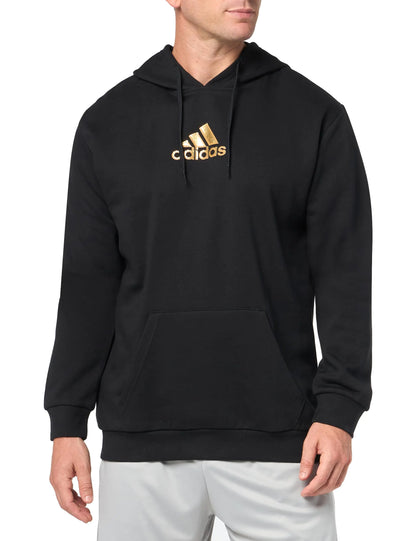 adidas Mens Metallic Graphic Hoodie Black Small