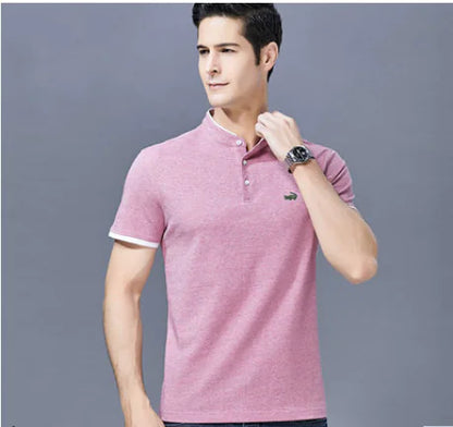 Men's Summer Cotton Polo Shirt - Casual Short Sleeve