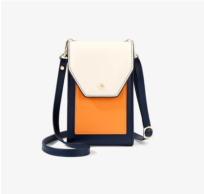 Fashionable Color-Block PU Women’s Shoulder Bag