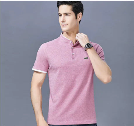 Men's Summer Cotton Polo Shirt - Casual Short Sleeve