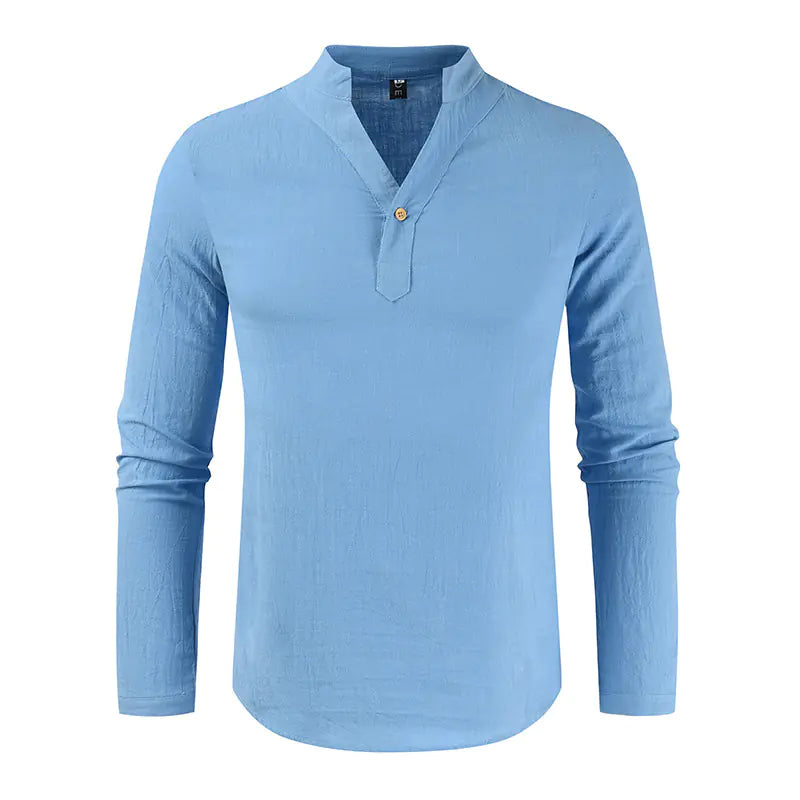 Casual Loose Long-Sleeved Shirt in European Style