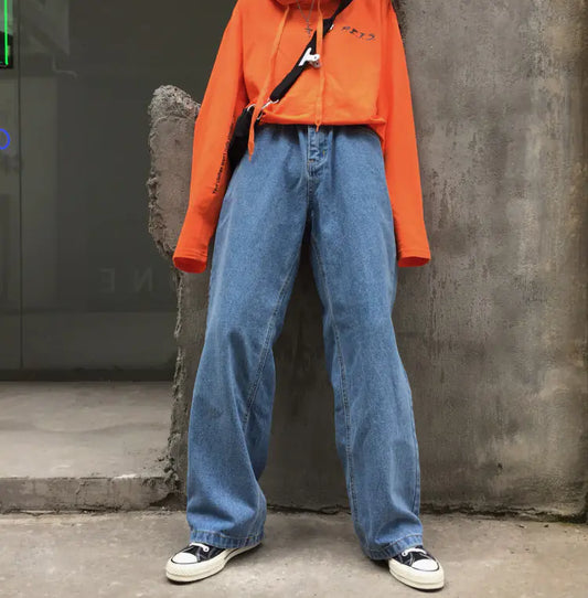 Wide-Leg Jeans Pants