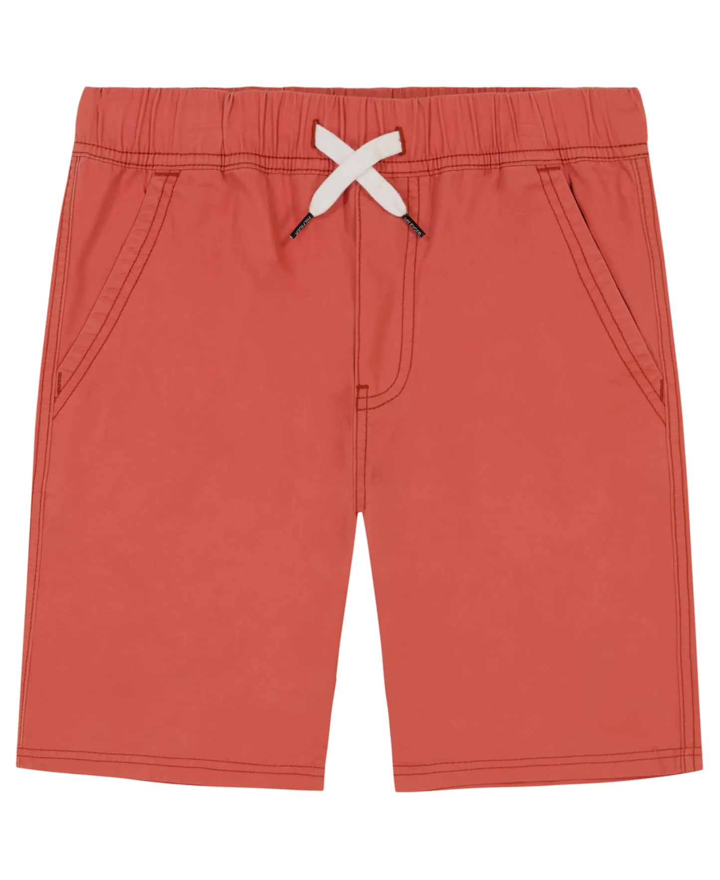 Tommy Hilfiger Boys Pull-on Woven Short Drawstring Closure Sangria Solid 18-20