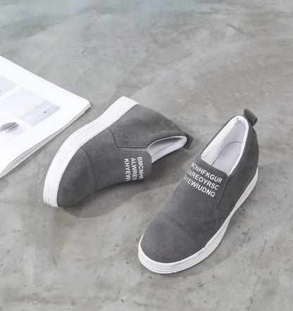 Comfortable High-Top Slip-On Canvas Shoes for Women