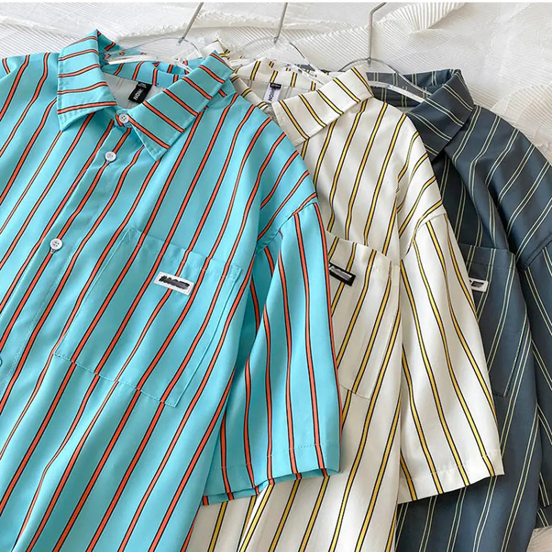 Men's Casual Retro Street Cotton Polyester Shirt