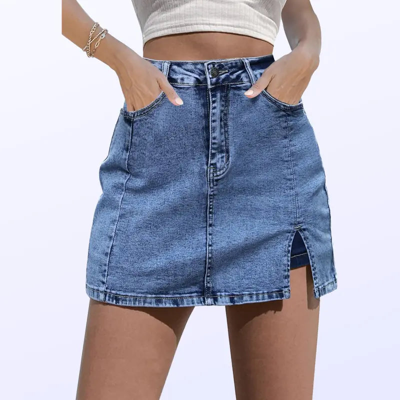 High-Grade Short Denim Skirt