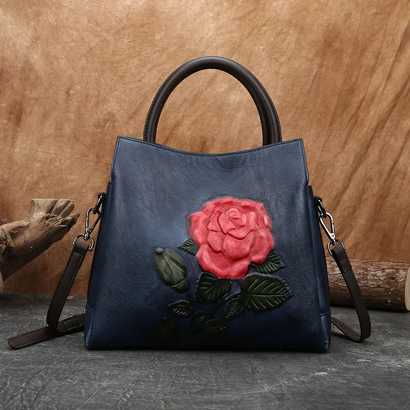 Vintage Style Handcrafted Bucket Bag for Women
