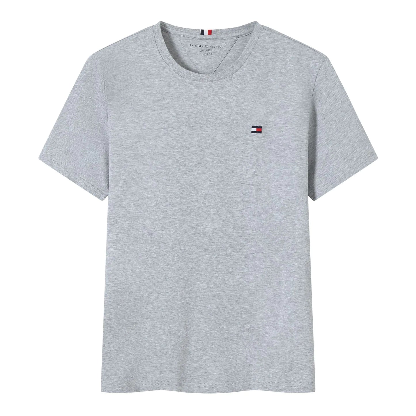 Tommy Men's Summer Short Sleeve T-Shirt - Solid Color