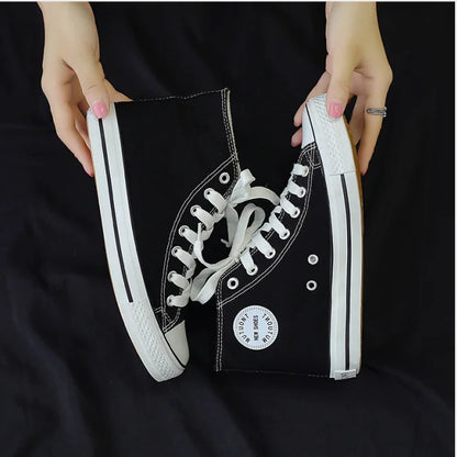 Casual High-Top Canvas Sneakers