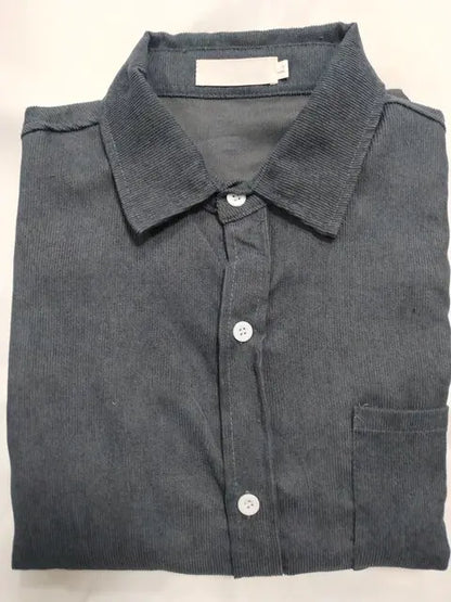 Retro Korean Casual Polyester Men's Daily Shirt