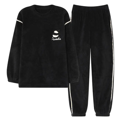 Men's Coral Velvet Thermal Pullover Pajamas