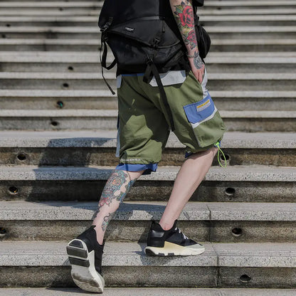 Trendy Men's Functional Style Brand Overalls Shorts