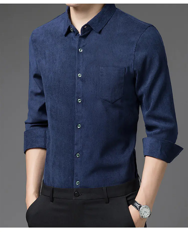 Thickened Long-sleeved Casual Shirt for Men