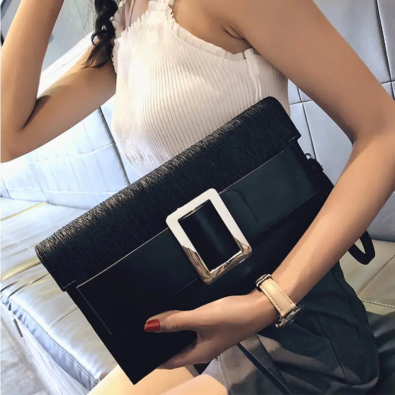 Luxury Leather Evening Clutch Bag for Women
