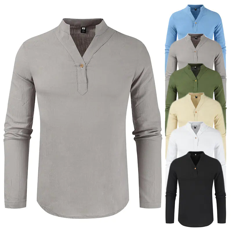 Casual Loose Long-Sleeved Shirt in European Style