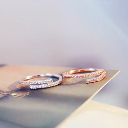 Minimalist Adjustable Zircon Ring for Women (J201)