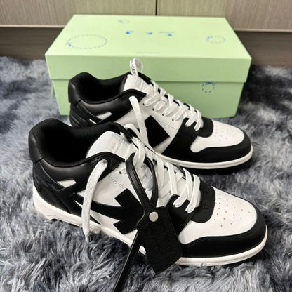 OFF-WHITE Leather Arrow Low-Top Sneakers for All