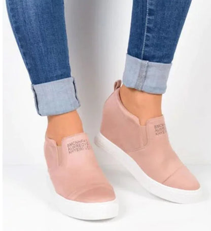 Comfortable High-Top Slip-On Canvas Shoes for Women