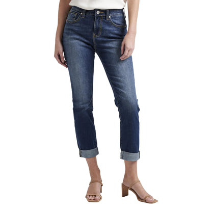 JAG Jeans Womens Carter Mid Rise Girlfriend Jeans New Thorne Blue EDK318 12