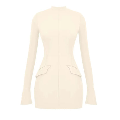 Elegant Slim-Fit Long-Sleeved Dress