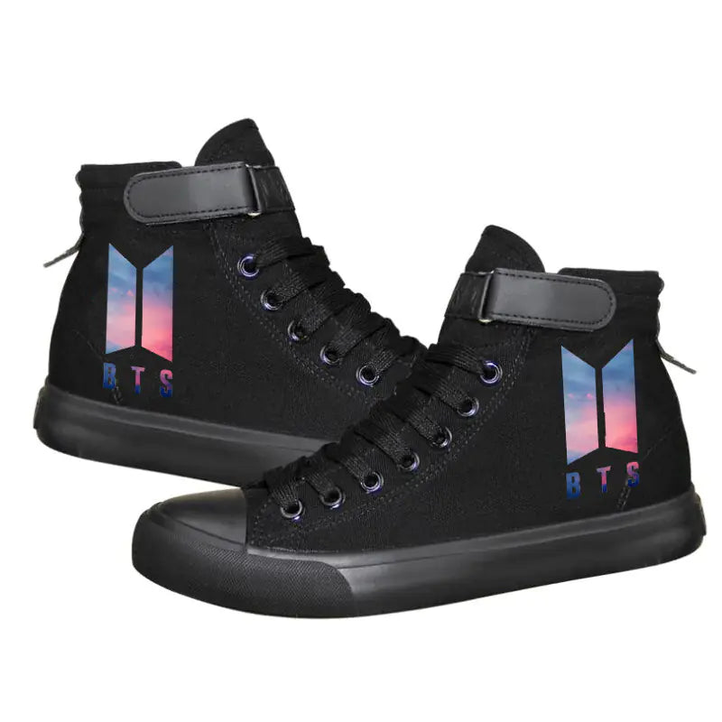 BTS High-Top Casual Shoes with Velcro (Couple's Style)