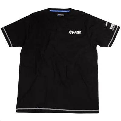 YAMAHA S/S T-Shirt 100% Cotton Powersports Motorcycle ATV UTV Crew Neck Short Sleeve T-Shirt - Paddock Black Size: XX-Large