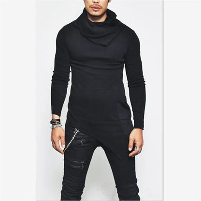 Unbalance Hem Long Sleeve Hoodies for Men 5XL