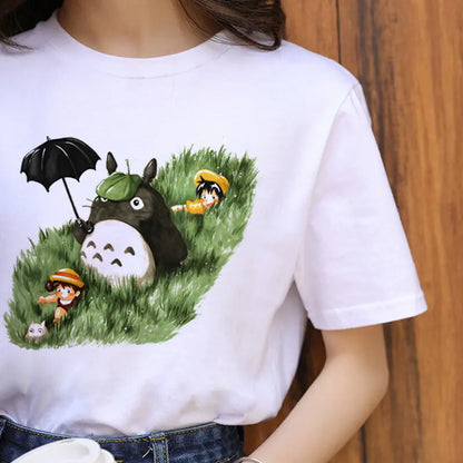 Totoro Harajuku T-Shirt for Women - 90's Anime Style