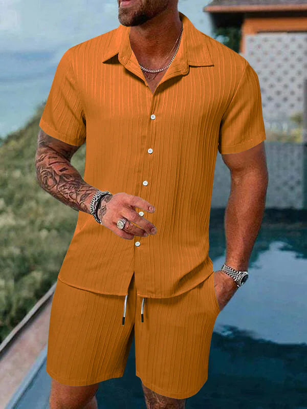 Men's Summer Casual Shirt & Shorts Set